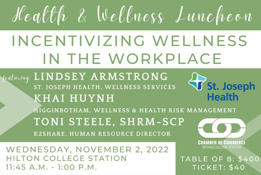 Health & Wellness Luncheon - Insite Brazos Valley Magazine — Be In The ...